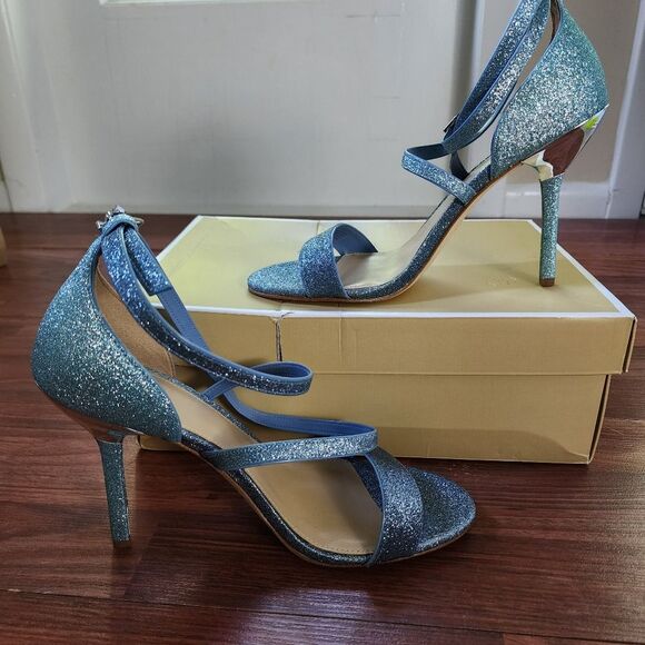 MICHAEL Michael Kors Blue Astrid Glitter Sandal 10 NIB - Picture 5 of 8